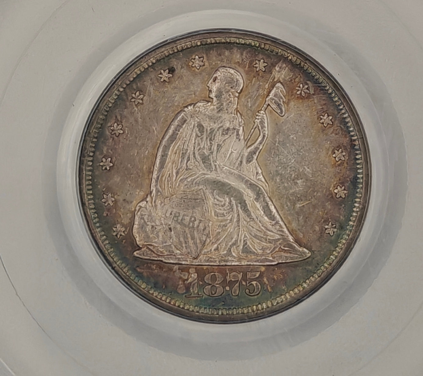 1875-CC Twenty Cent Piece AU-55 PCGS