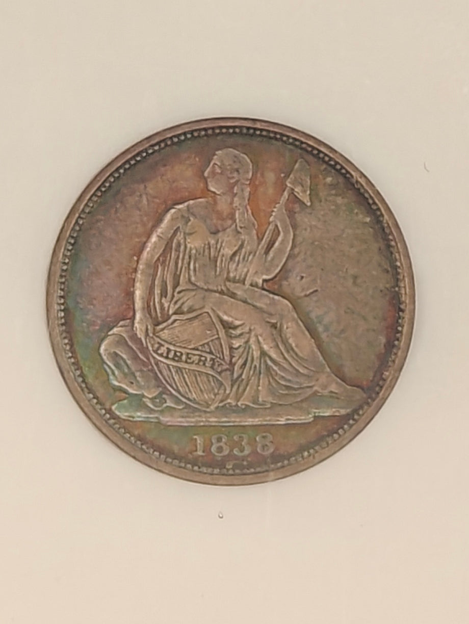 1838-O Liberty Seated Dime XF-40 NGC (No Stars)