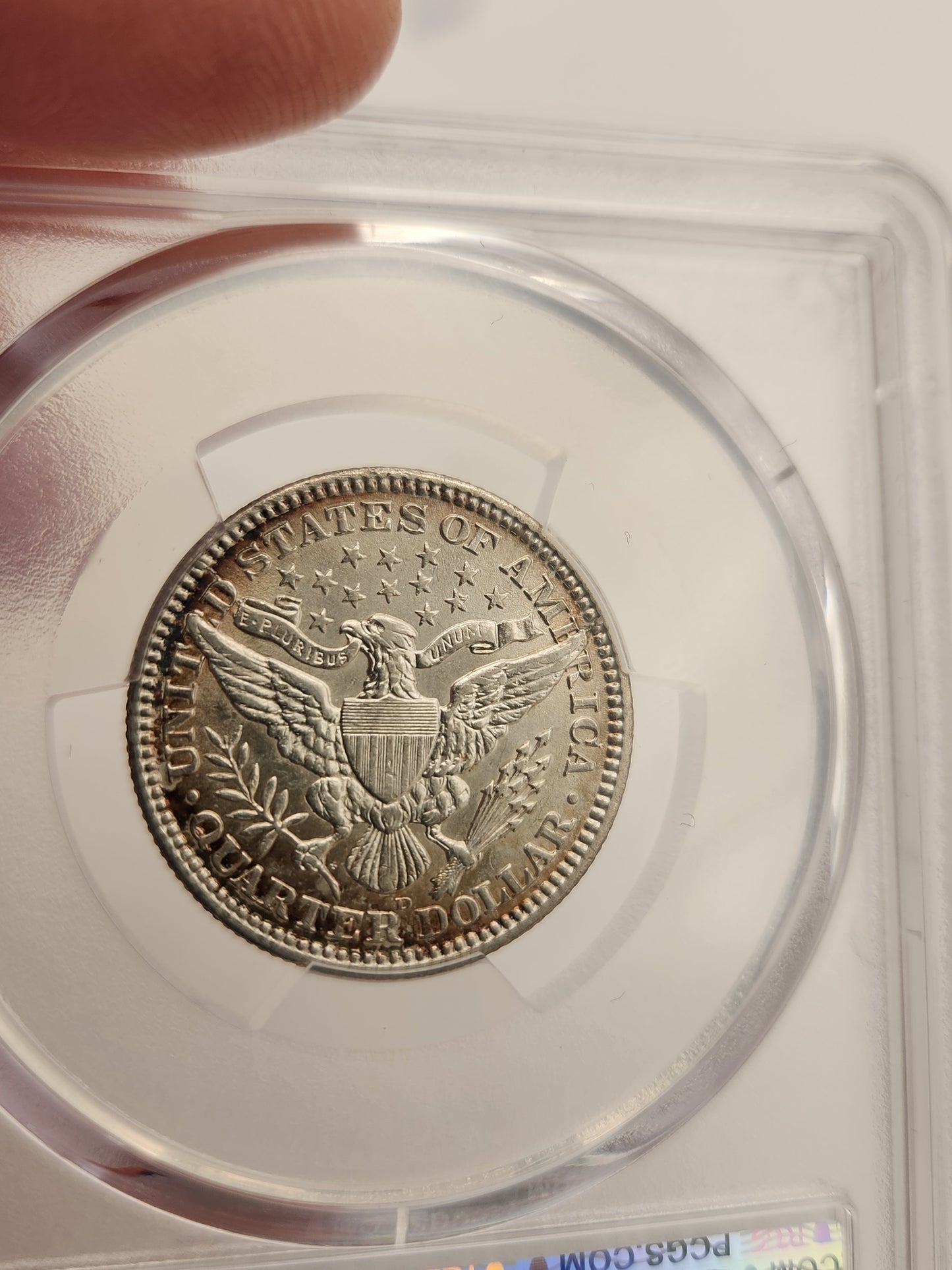 1909-D Barber Quarter AU-58 PCGS (Beautiful Toning)