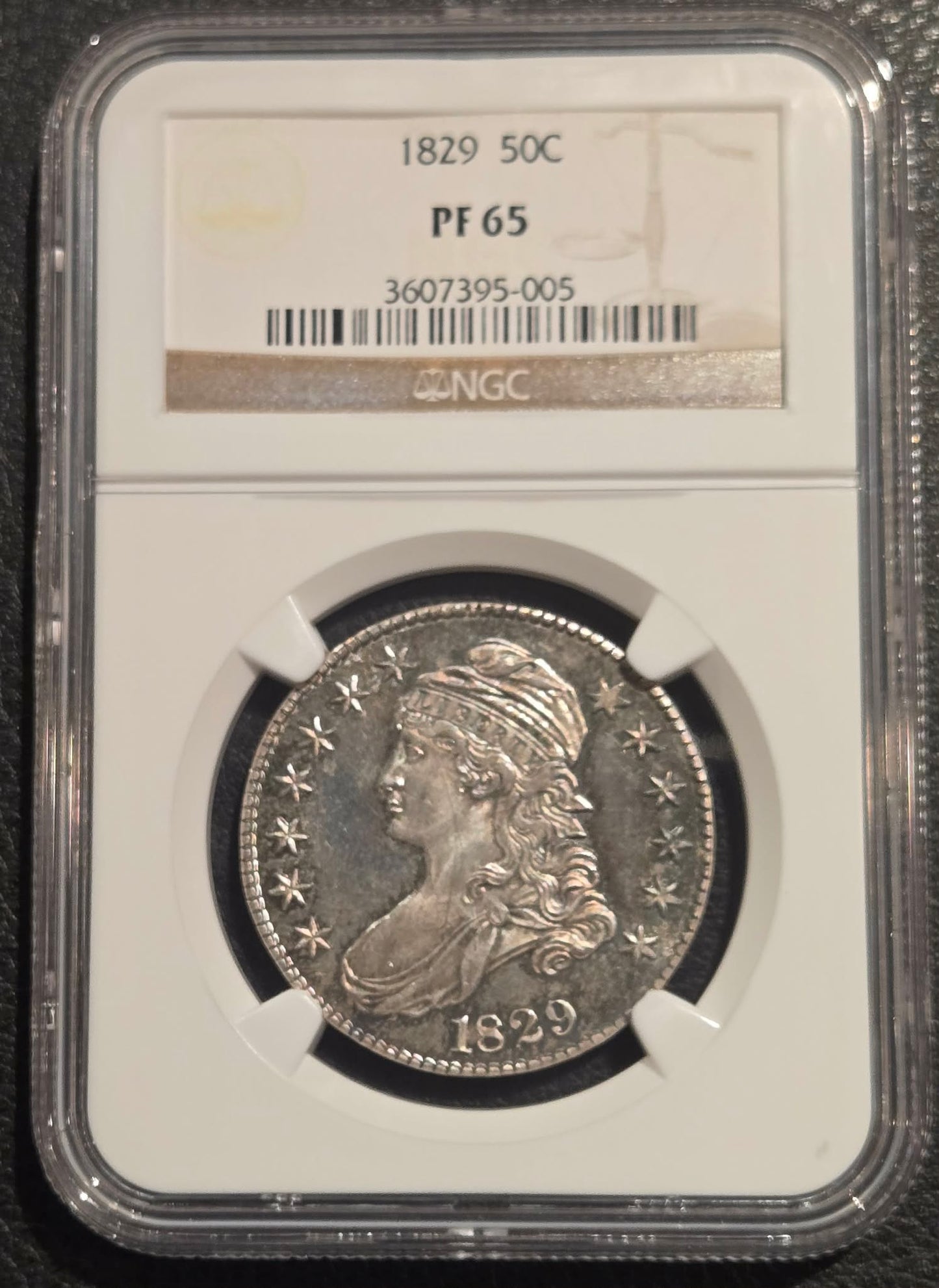 1829 Capped Bust Half Dollar PF-65 NGC