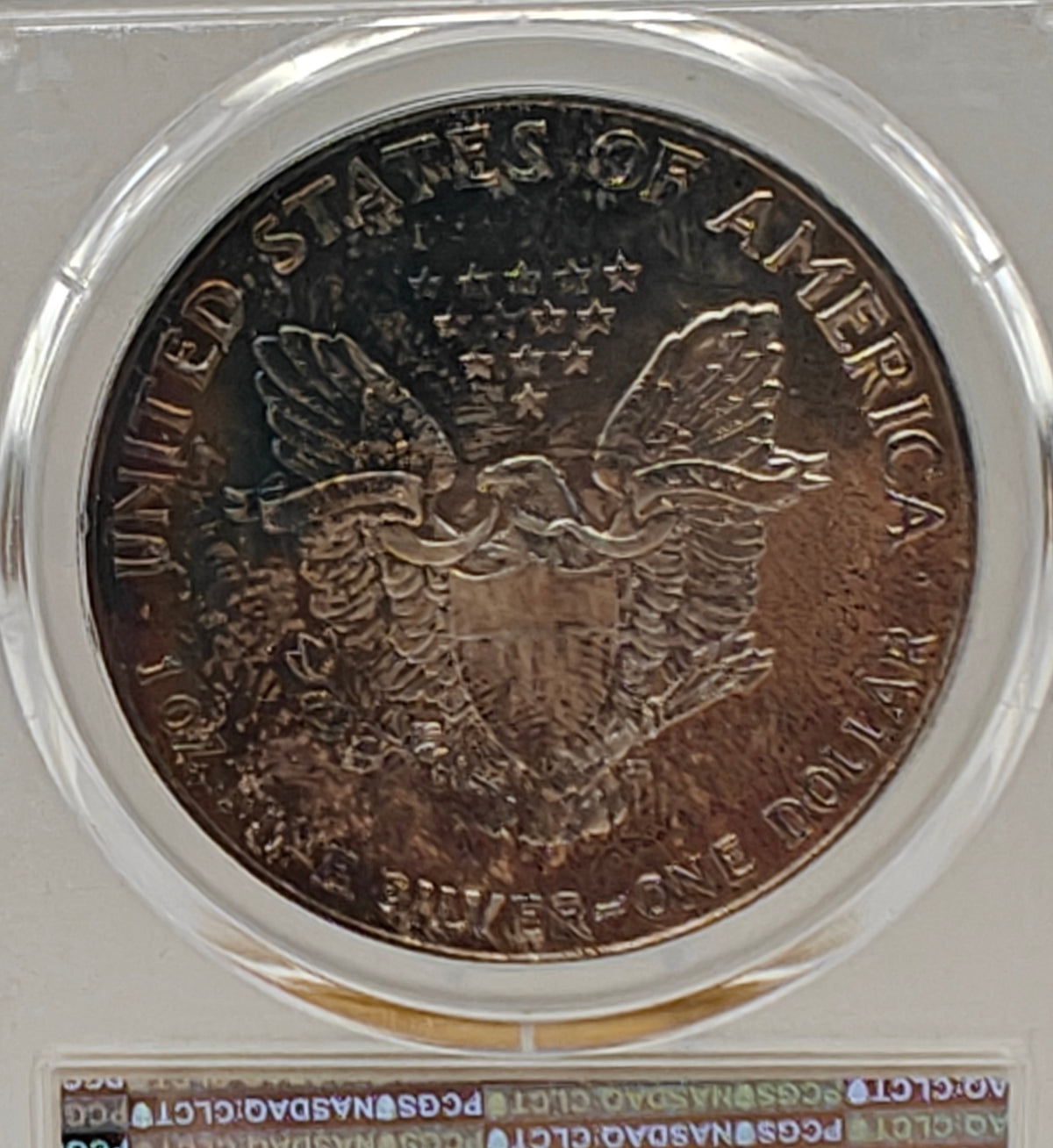 1987 1 oz. American Silver Eagle MS-68 PCGS (Beautiful Toning)