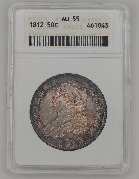 1812 Capped Bust Half Dollar AU-55 ANACS