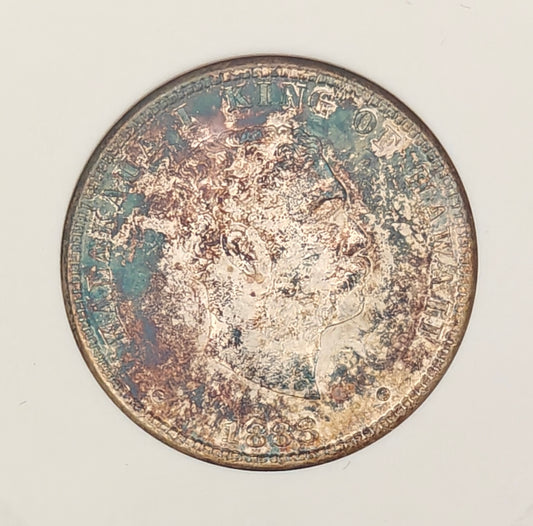 1883 Hawaiian Quarter MS-62 ANACS (Beautiful Toning)