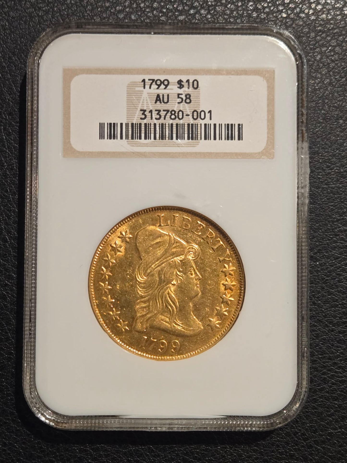 1799 $10 Gold Capped Bust Eagle AU-58 NGC