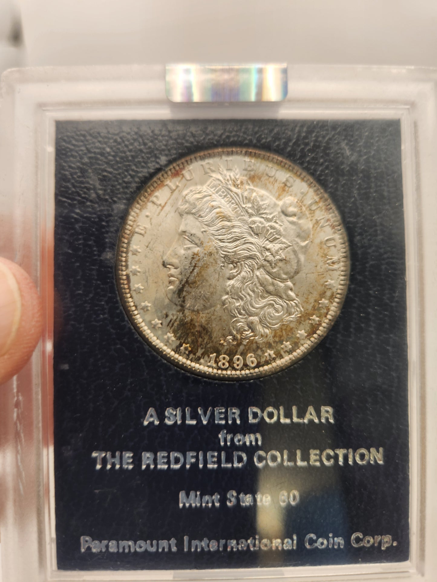 1896 Morgan Dollar MS-64 NGC (Redfield Hoard, Beautiful Toning)