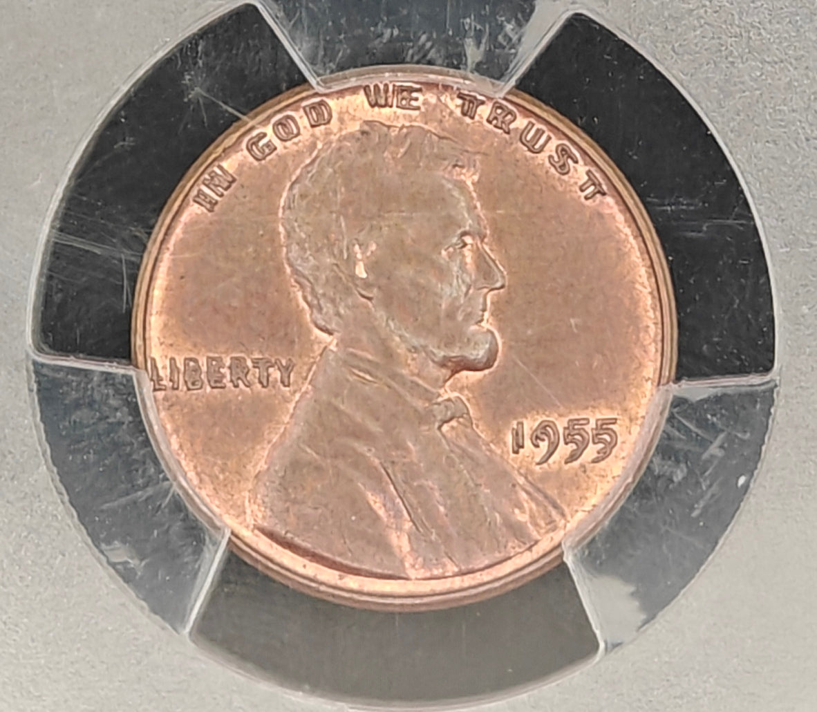1955 Lincoln Cent (Doubled Die Obverse) MS-63 PCGS CAC (Brown)