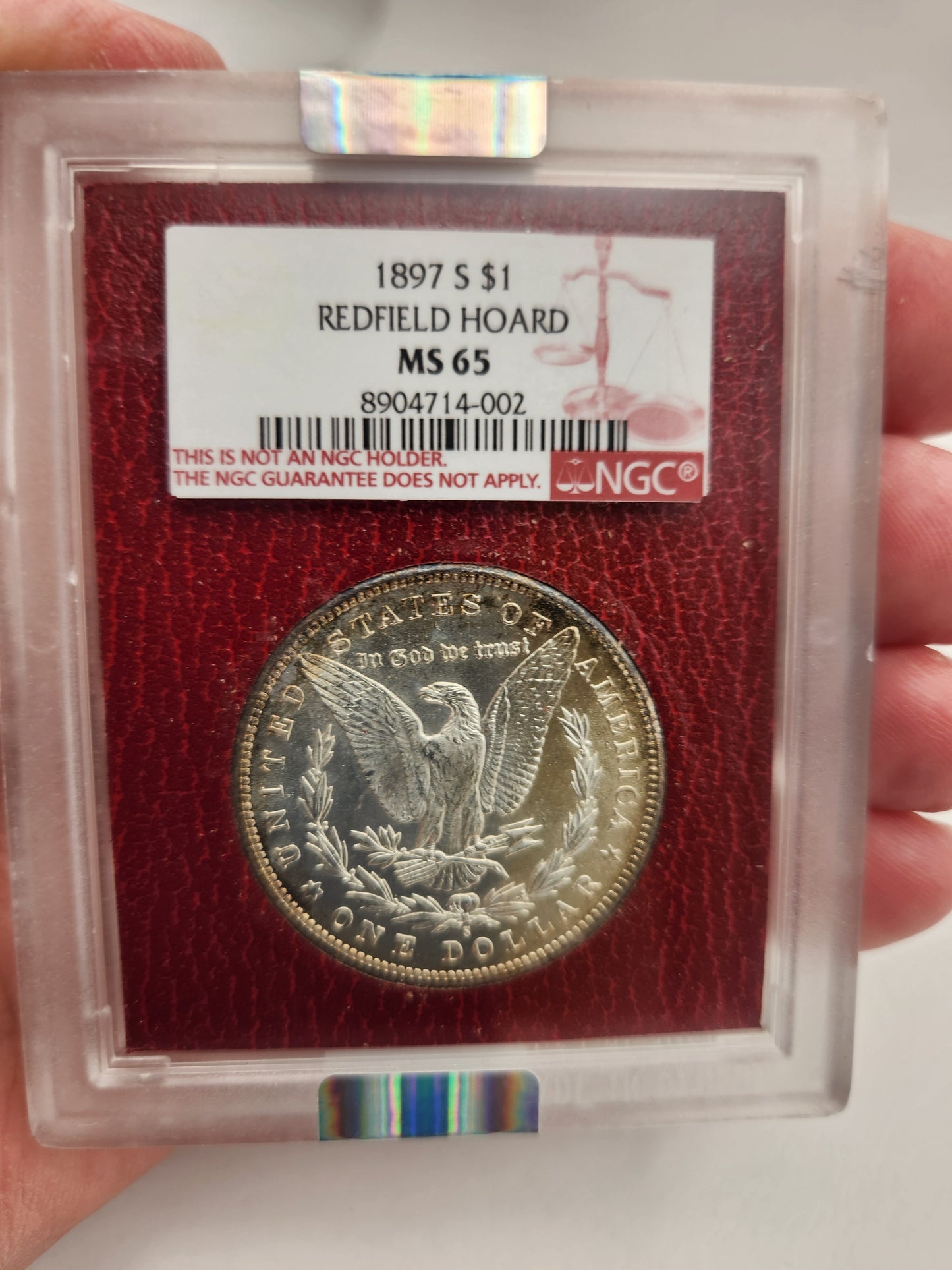 1897-S Morgan Dollar MS-65 NGC (Redfield Hoard, Beautiful Toning)