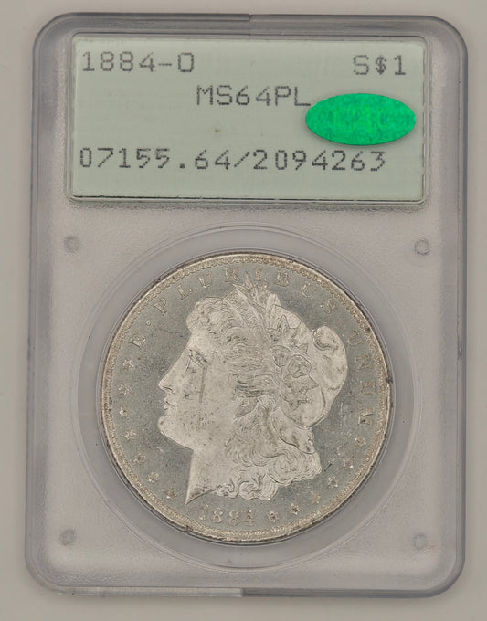 1884-O Morgan Dollar MS-64 PCGS CAC (Rattler)