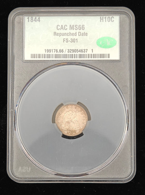 1844 Liberty Seated Half Dime MS-66 CACG