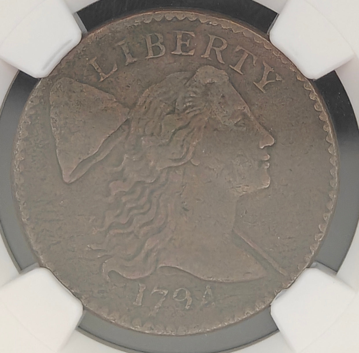 1794 Flowing Hair Large Cent (Head of 94, S-55) XF-45 NGC (Brown)