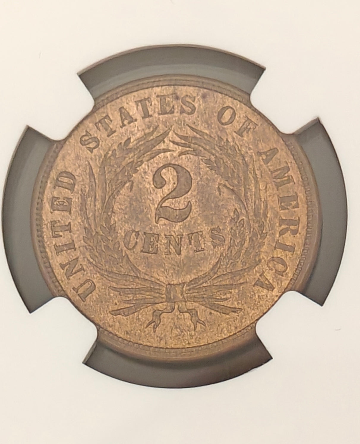 1864 Two Cent Piece MS-65 NGC (Brown, Lage Motto)