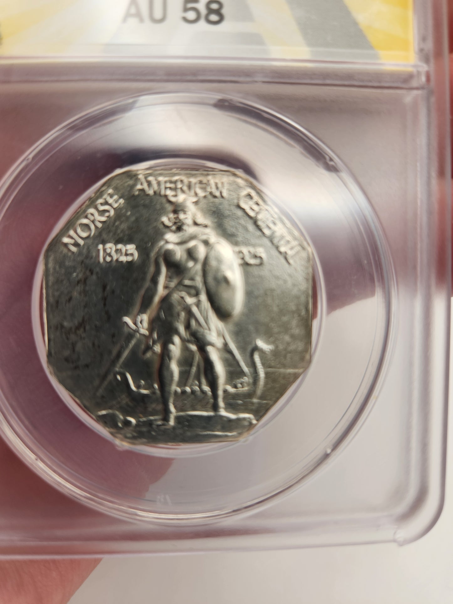 1925 Norse American Medal - Thin AU-58 ANACS