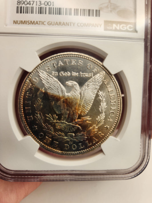1883-CC Morgan Dollar MS-63 NGC (Beautiful Toning)