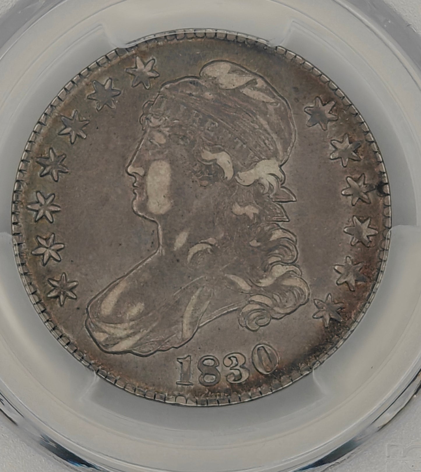 1830 Capped Bust Half Dollar AU-50 PCGS (Large 0)