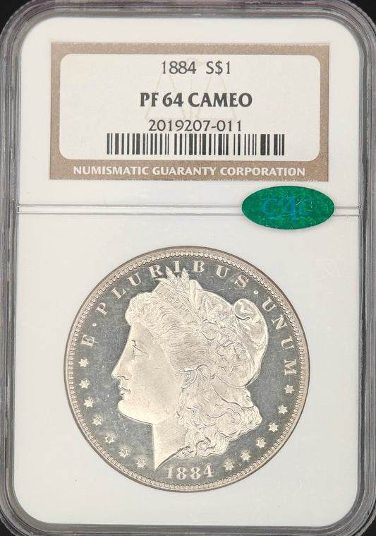 1884 Morgan Dollar PF-64 Cameo NGC