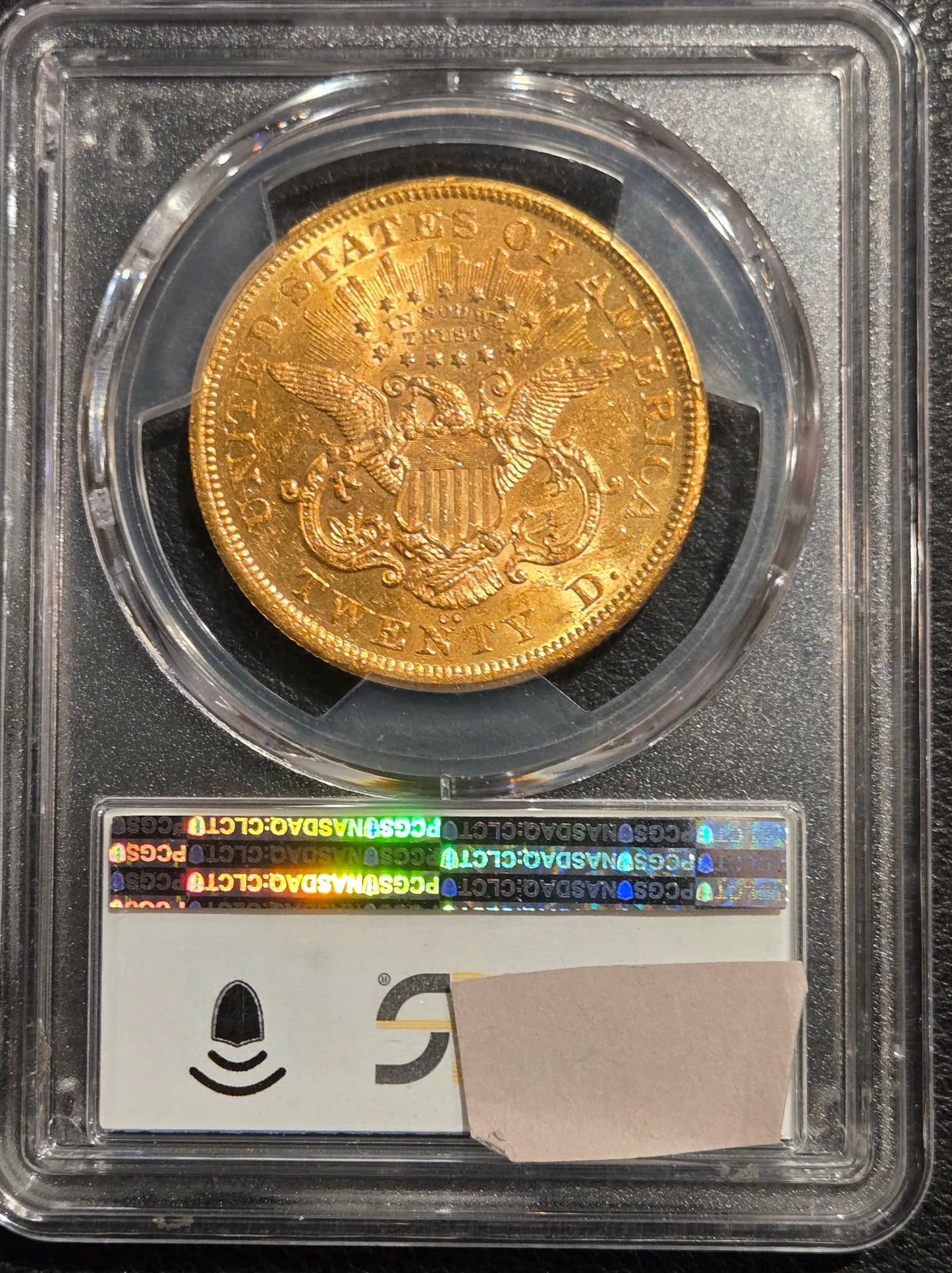 1876-CC $20 Gold Liberty Double Eagle AU-58 PCGS