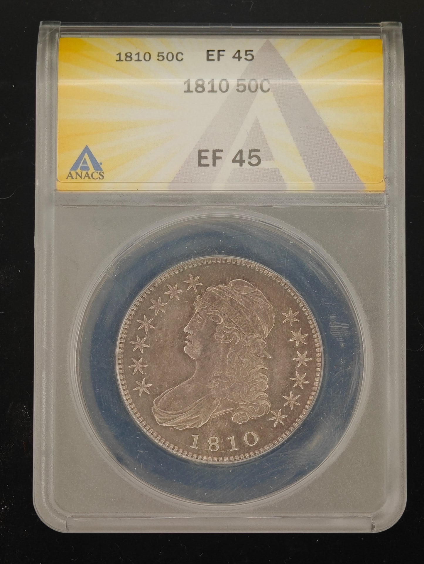 1810 Capped Bust Half Dollar XF-45 ANCS