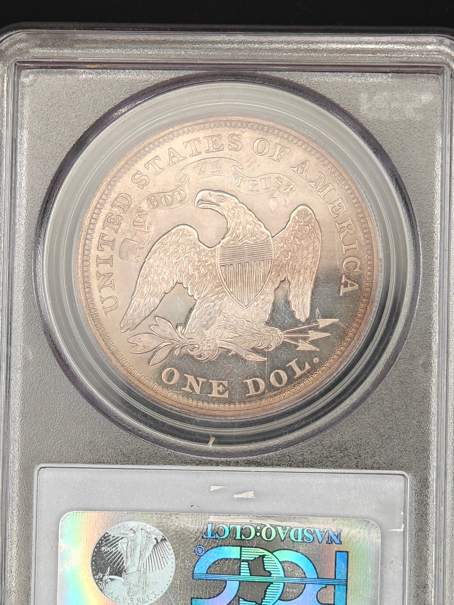 1869 Liberty Seated Dollar PR-64 Cameo PCGS (Motto)