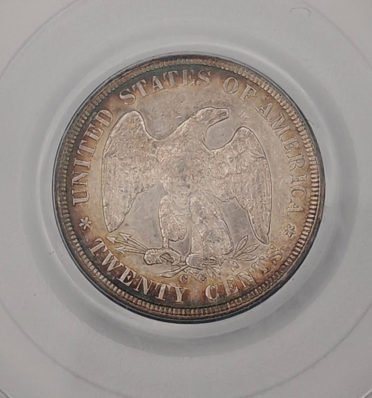1875-CC Twenty Cent Piece AU-55 PCGS
