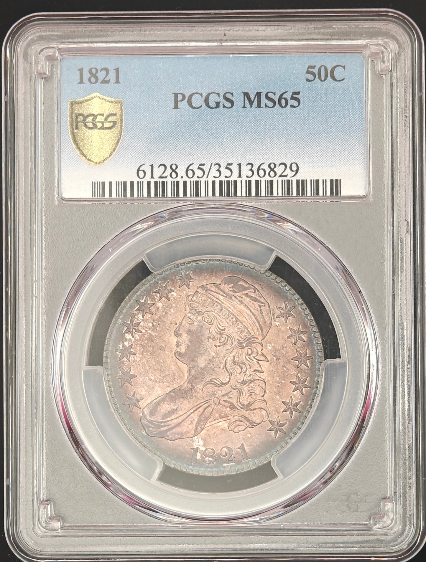 1821 Capped Bust Half Dollar MS-65 PCGS