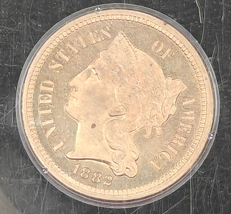 1882 Three Cent Nickel PR-65 PCGS (Rattler)